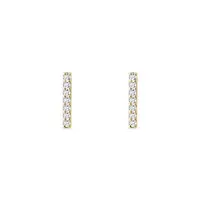 Diamantové náušnice tyčinky ve žlutém zlatě KLENOTA