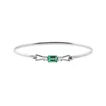 Zlatý náramek se smaragdem a diamanty KLENOTA