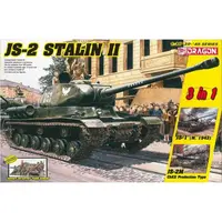 Model Kit military 6537 - JS-2 Stalin II (3 v 1) + Sovětští pěšáci na tancích (1:35)