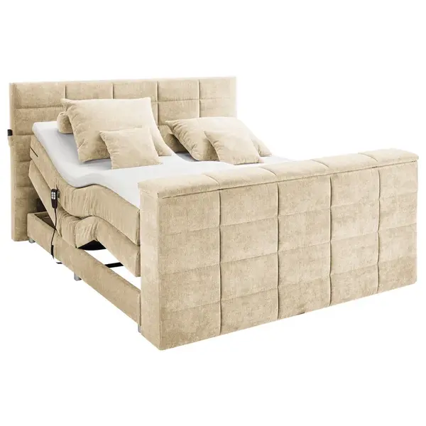Carryhome POSTEL BOXSPRING, 180/200 cm, pískové barvy