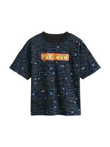 Next Tričko 'Pac Man'  kráľovská modrá / žltá / oranžová / čierna