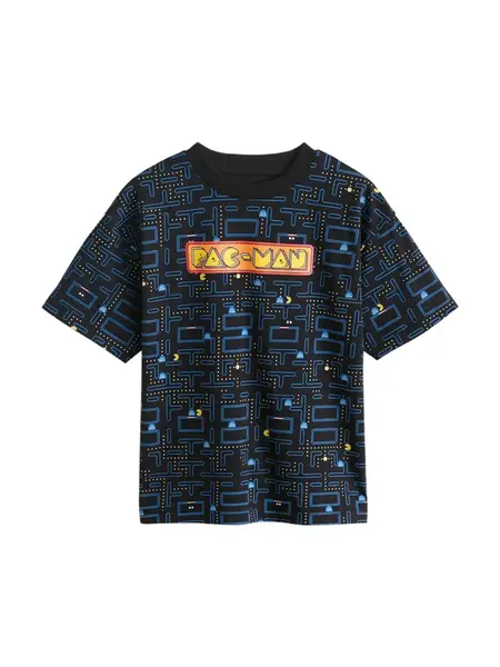 Next Tričko 'Pac Man'  kráľovská modrá / žltá / oranžová / čierna