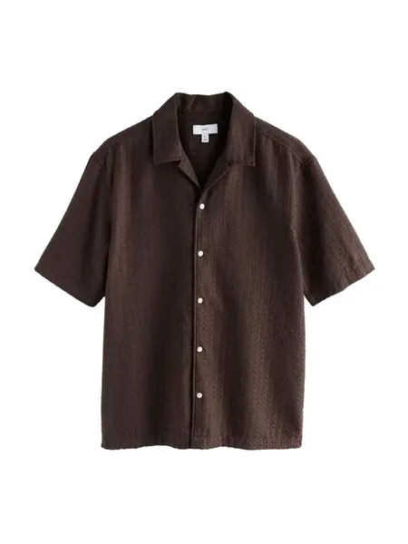 Next Košeľa  tmavohnedá