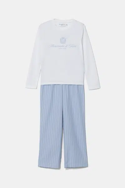 Dětské pyžamo Abercrombie & Fitch bílá barva, KI246-4007