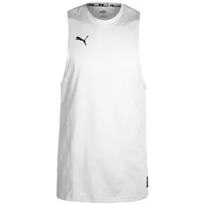 PUMA Funkčné tričko 'Hoops Team'  čierna / biela