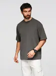 Ombre Men's cotton LOOSE FIT t-shirt with round neckline - black