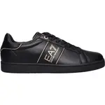 EA7 CLASSIC LOGO Pánské kožené tenisky, černá, velikost 44