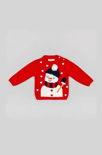 Dětský svetr zippy červená barva, lehký