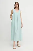 Lněné šaty United Colors of Benetton