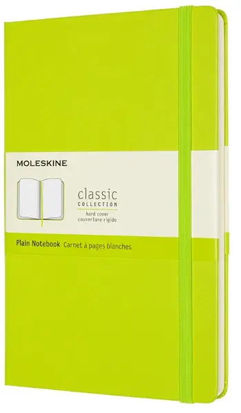 Zápisník Moleskine - tvrdé desky, L, čistý - limetka