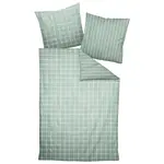 Janine POVLEČENÍ, makosatén, bílá, šalvějově zelená, 140/200 cm