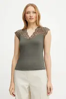 Halenka Morgan dámská, zelená barva, hladká, DELI