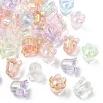 50Pcs UV Plating Transparent Acrylic Beads