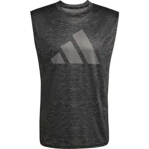 adidas WORKOUT ESSENTIALS BRANDLOVE TEE Pánske tričko, tmavo sivá, veľkosť XXL