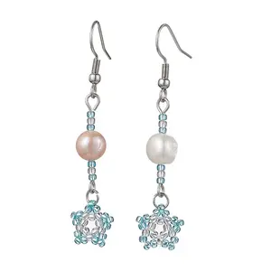Natural Pearl Dangle Earrings