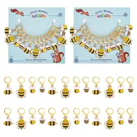 Alloy Enamel Bees & Honey Jar Pendant Locking Stitch Markers