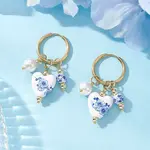 Heart 304 Stainless Steel Hoop Earrings