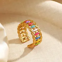 304 Stainless Steel Cuff Open Rings for Women