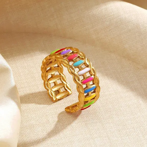 304 Stainless Steel Cuff Open Rings for Women