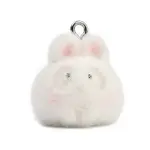 Flocky Opaque Rabbit Resin Pendants
