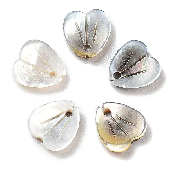 Natural Black Shell Carved Pendants