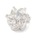 Rack Plating Brass Micro Pave Cubic Zirconia Beads