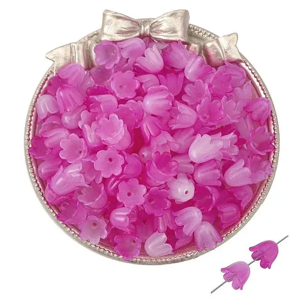 100Pcs Acrylic Bead Caps