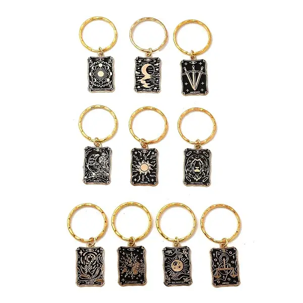 10Pcs Alloy Enamel Keychains