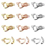 Brass Micro Pave Cubic Zirconia Fold Over Clasps