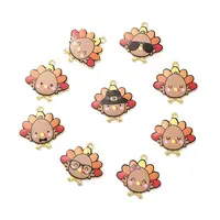 Cute Printed Alloy Pendants