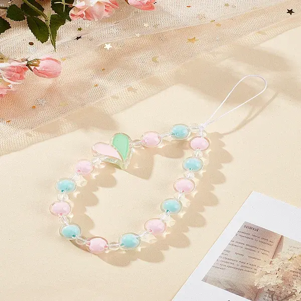 1Pc Plastic Heart Mobile Straps
