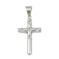 316 Surgical Stainless Steel & Clear Cubic Zirconia Pendants