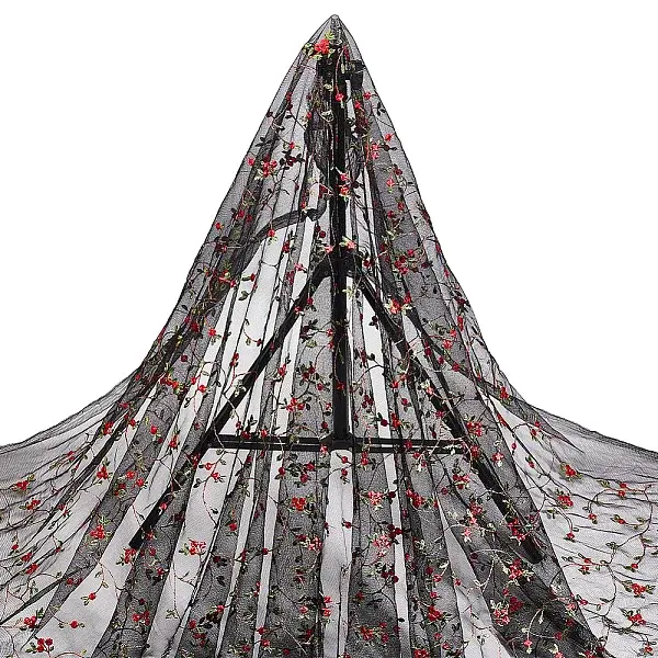 Flower Pattern Polyester Lace Fabric