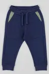 Kojenecké bavlněné tepláky zippy tmavomodrá barva