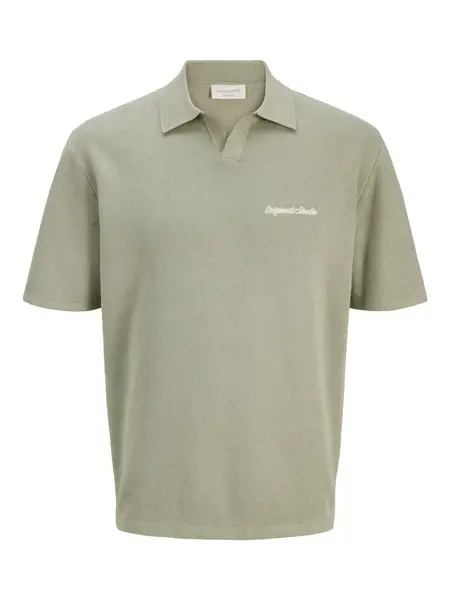 Jack & Jones Junior Tričko  tmavobéžová / biela