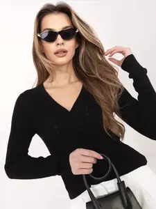 Černý rozepínací svetr