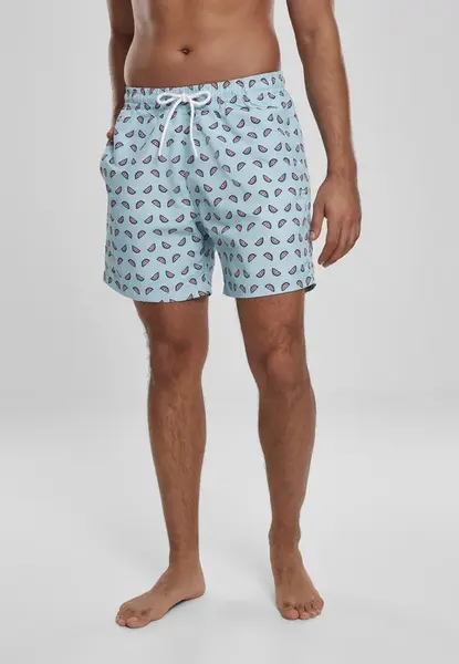 Men's swimwear with melon/blue pattern