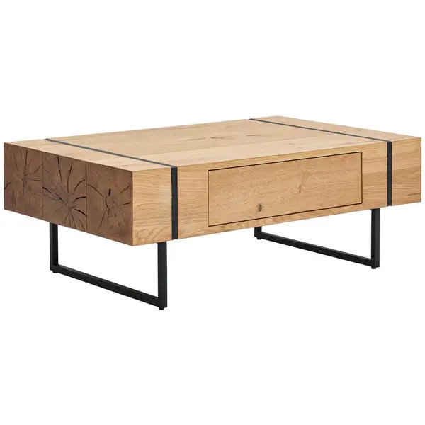 MID.YOU KONFERENČNÍ STOLEK, přírodní barvy, černá, dřevo, kov, kompozitní dřevo, 110/70/40 cm