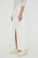 Džínová sukně Levi's bílá barva, maxi