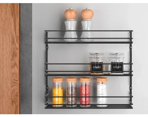 Nástěnný organizér na kořenky Pepito 3 Lava TouchTherm, černá