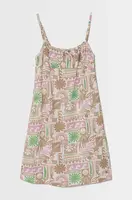 Dívčí šaty Roxy PARTY ALL TIME béžová barva, mini