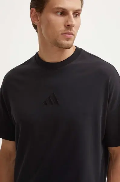 Bavlněné tričko adidas ALL SZN černá barva, s aplikací, IY4150