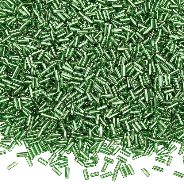 100G Opaque Colours Glass Round Bugle Beads