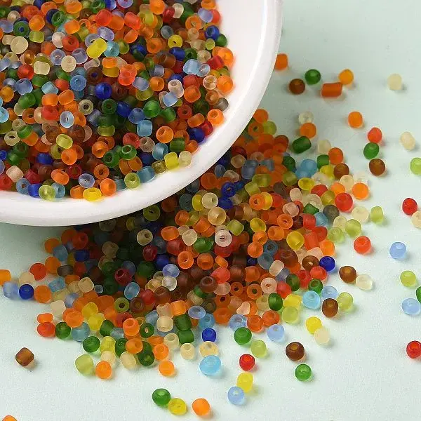 Frosted Colours 12/0 Glass Seed Beads