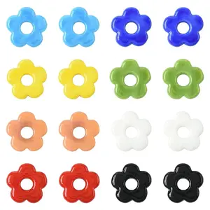 16Pcs 8 Colors Handmade Lampwork Beads