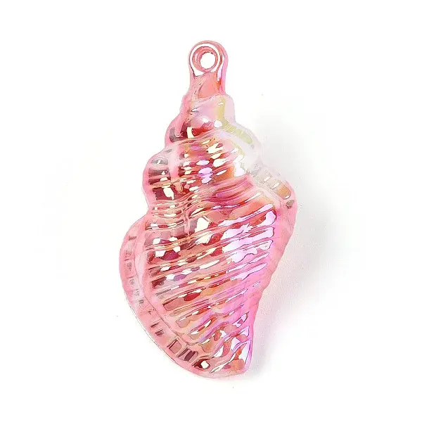 UV Plating Opaque Acrylic Shell Shape Big Pendants
