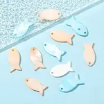 10Pcs Dyed Natural Shell Fish Pendants