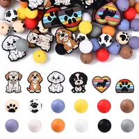 72Pcs 18 Styles Silicone Focal Beads