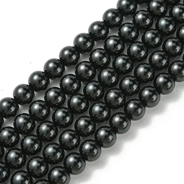 Eco-Friendly Dyed Glass Pearl Round Beads Strands
