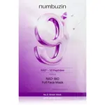 Numbuzin No. 9 NAD Bio Lifting-sil Full Face Mask zpevňující kolagenová maska s peptidy 4 ks
